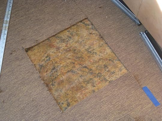 Removing the carpet.