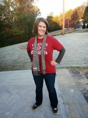 This is what a Bama fan wears to a game.