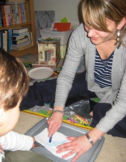 Kim Coloring with Past Client Nicholas