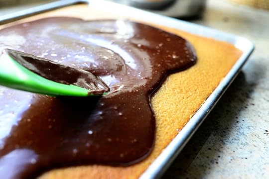 Peanut Butter Cake with Chocolate Icing