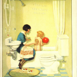 The Five Foot Square bathroom, large enough for mom and kid... barely.