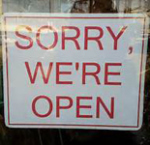 Sorry we are open
