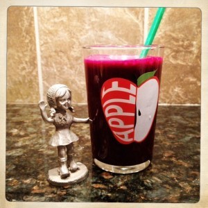 isn't it pretty? beets + pineapple, good for driving out acids
