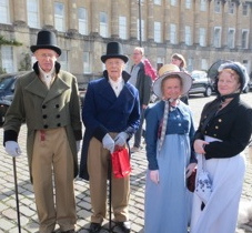 Anita and Lou and friends at the Jane Austen Festival