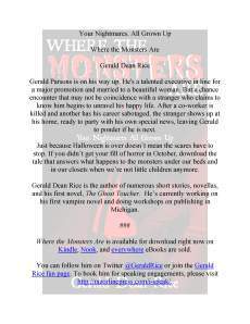 Press Release Where the Monsters Are