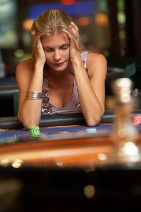 woman gambling
