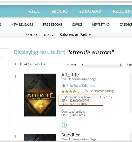Find Kobo Assigned ISBN