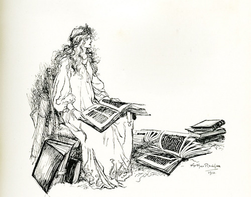 A pen & ink sketch by Arthur Rackham