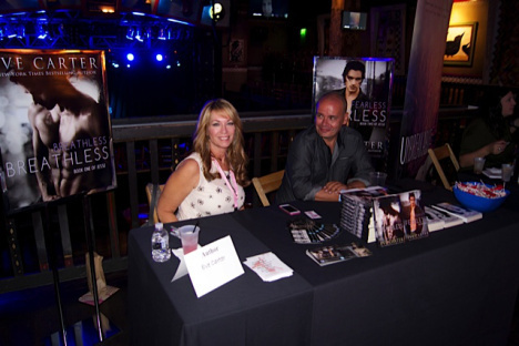 Author Eve Carter at Rockin' the Holidays Bash