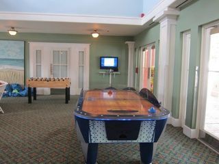 Air hockey at the Boardwalk Community Hall