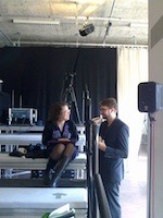 Jane chatting with Kay Steinke at LitFlow