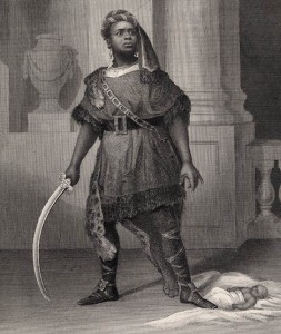 Aaron in Shakespeare's awful play Titus Andronicus