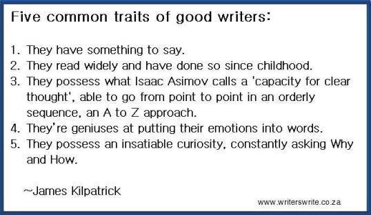 Five traits of good writers