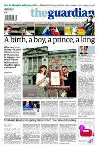 Royal baby front pages