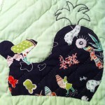 My favorite detail from the baby quilt: look at that fabric!