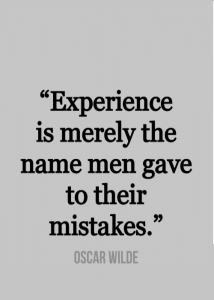 experience mistakes Oscar Wilde