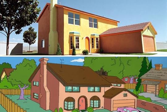 replicas of cartoon houses the simpsons