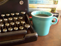 Typewriter & cup