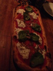 Burrata, tomato, basil, and truffle. The best pizza I've had outside of Tokyo.
