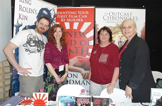 Here I am having a fan girl moment with Joe Abercrombie, while hanging out with the lovely Alison Goodman and Lindy Cameron.