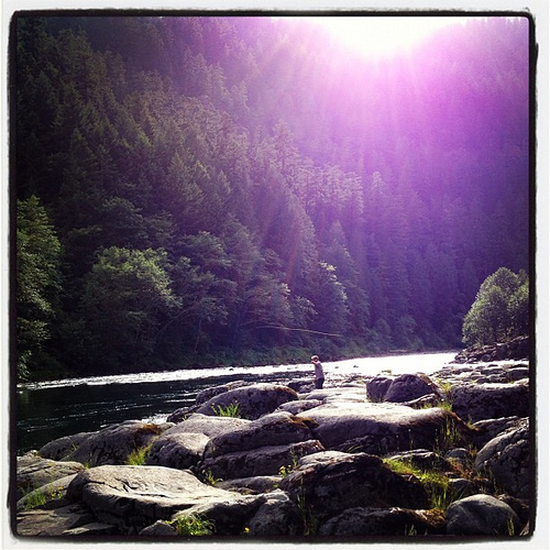 Fly fishing today with john. Oregon is gorgeous.