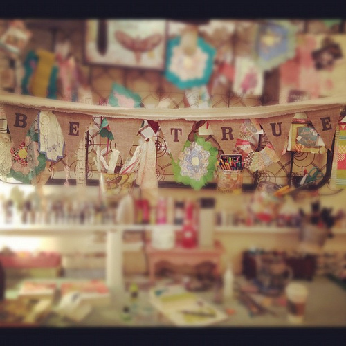 What I see when I look up from my studio table.