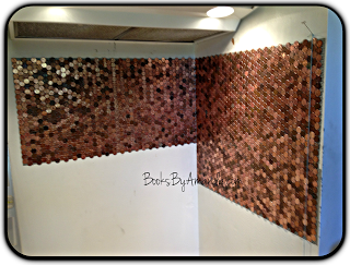 Amanda's penny backsplash step 2