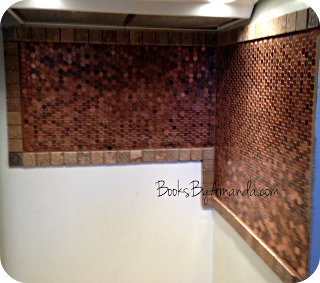 Amanda's penny backsplash step three
