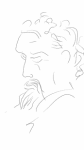 drawing of Charles Dickens