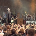 Both Cooper and Iron Maiden had these giant puppet/stilt walker dolls wandering around. Maiden's was a giant zombie General Custer to go along with Run to the Hills, but thanks to the lights I couldn't get a good picture of it.