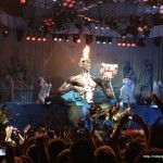 Giant prop of Eddie (Iron Maiden's Mascot) for the show. Almost every song had different props/backgrounds/costume shifts. I was really amazing, and we had a great spot to see it all.