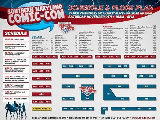 Find me at Southern Maryland Comic Con at Artist Alley Booth A13 Saturday November 9 - Click for more details
