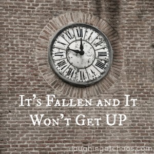 It's fallen and it won't get up