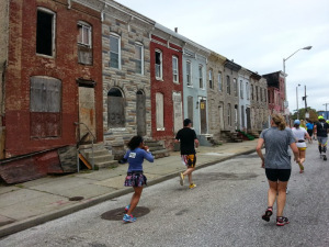 empty rowhouses