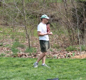 Christian practicing baseball