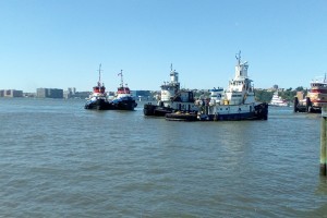 Tugs prepare for Hudson River race