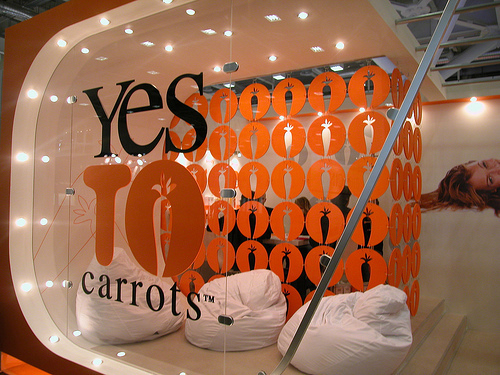 Yes To Carrots Booth Pillows