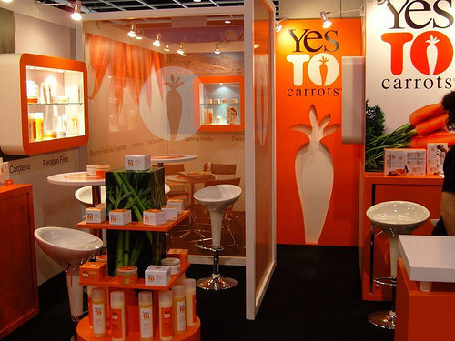 Yes To Carrots Inside Booth