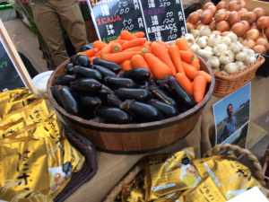 Eggplant so purple they're black. Or maybe just black eggplant.