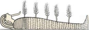 Corn sprouting from the body of Osiris