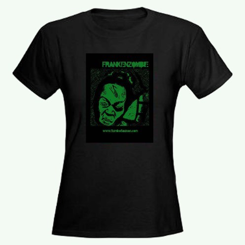 Frankenzombie Tee - Green Ink Interior