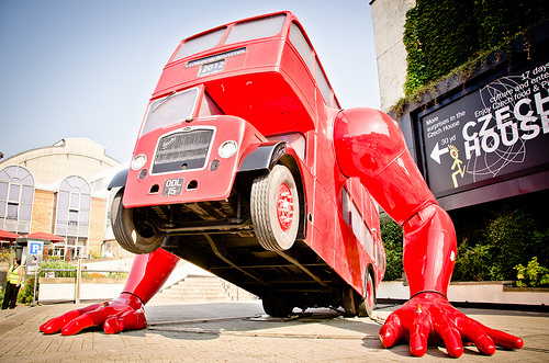 Double-decker Bus Does Pushups by Michael Camilleri