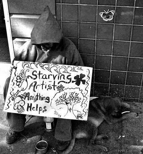 Starving artist by Artbandito via Flickr