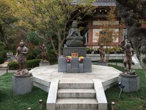 The temple grounds.