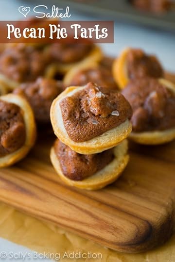 Make adorable little pie tarts using my favorite homemade pie crust and a salted pecan filling!