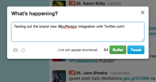 Buffer Now Right Inside of Twitter