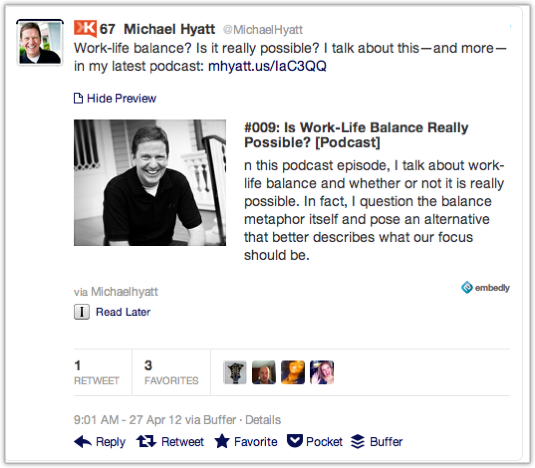 Embed.ly Preview Showing Inside the Twitter Stream