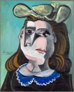 Pablo Picasso, La femme à la collerette bleue, 1