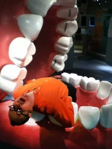 I got chewed up by giant teeth