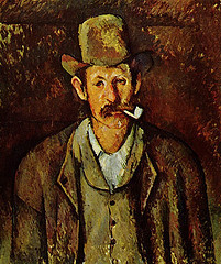 Painting of man smoking pipe